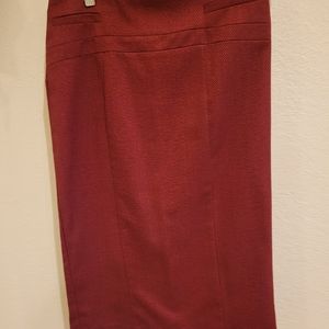 Red wine pencil shirt, like new.
